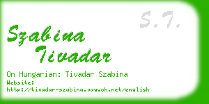 szabina tivadar business card